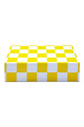  Checkerboard Lacquer Stacking Box from Jonathan Adler