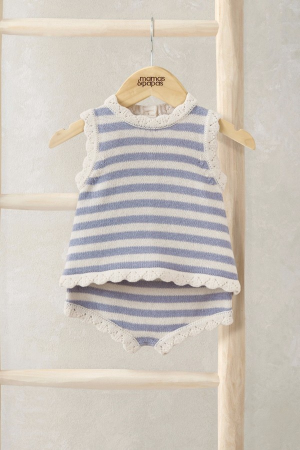 Scallop Edge Knit Top & Shorts Set from Mamas & Papas