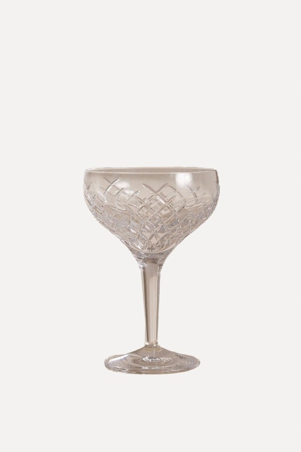 Set Of 4 Barwell Cut Crystal Champagne Coupes from Soho Home