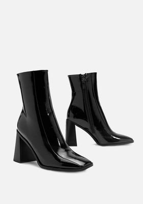 Square Up Patent Faux Leather Boot