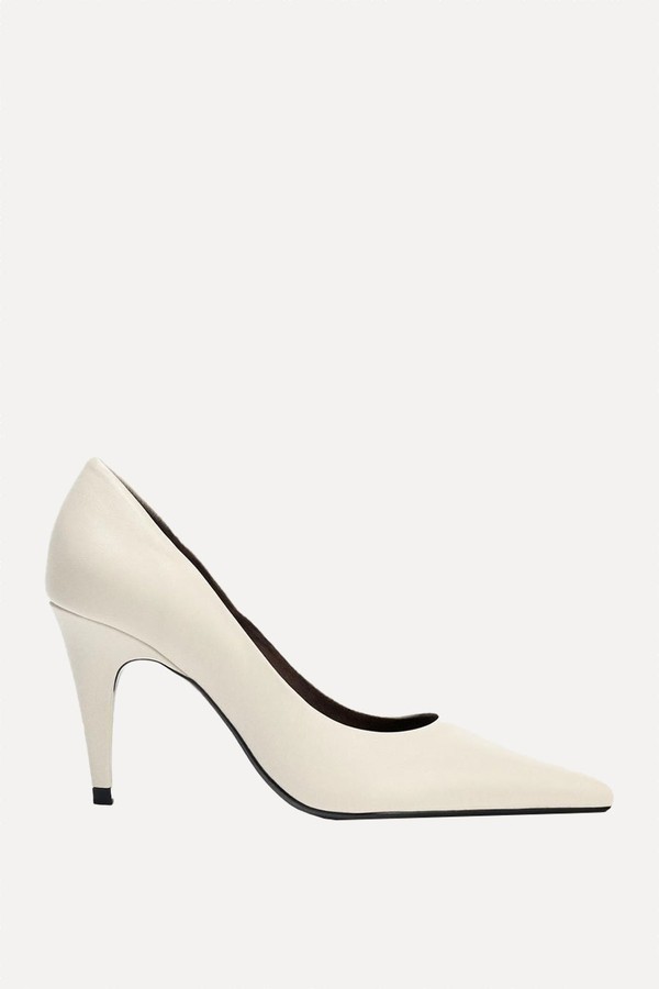 x from Leather High Heel Shoes, £59.99 | Zara
