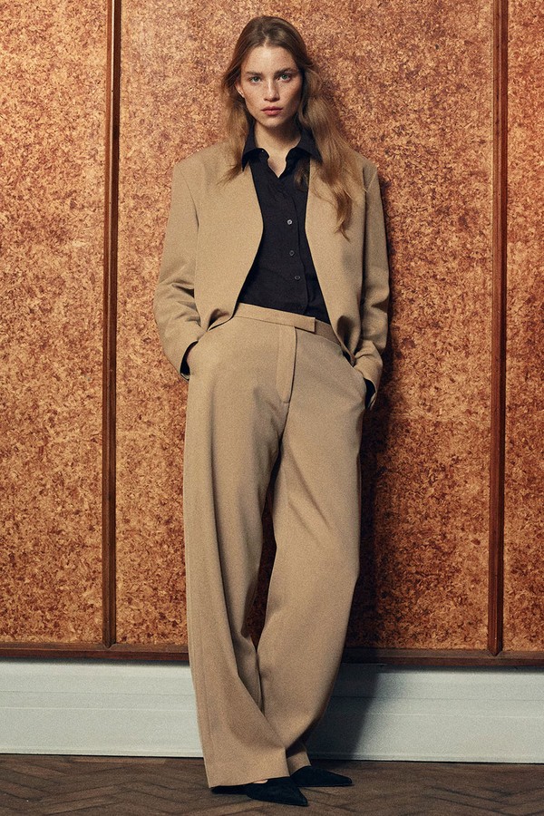 Collarless Wool-Twill Blazer from COS