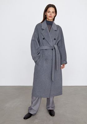 Belted Double-Breasted Coat from 12-Storeez