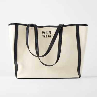 Canvas Tote Bag from Zara