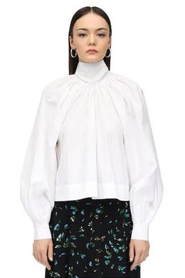 Cotton Poplin Blouse With Bow from Ganni
