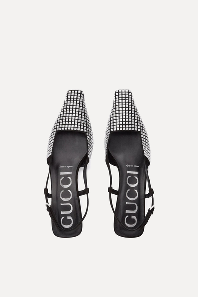  Crystal-Embellished Slingback Pumps from Gucci