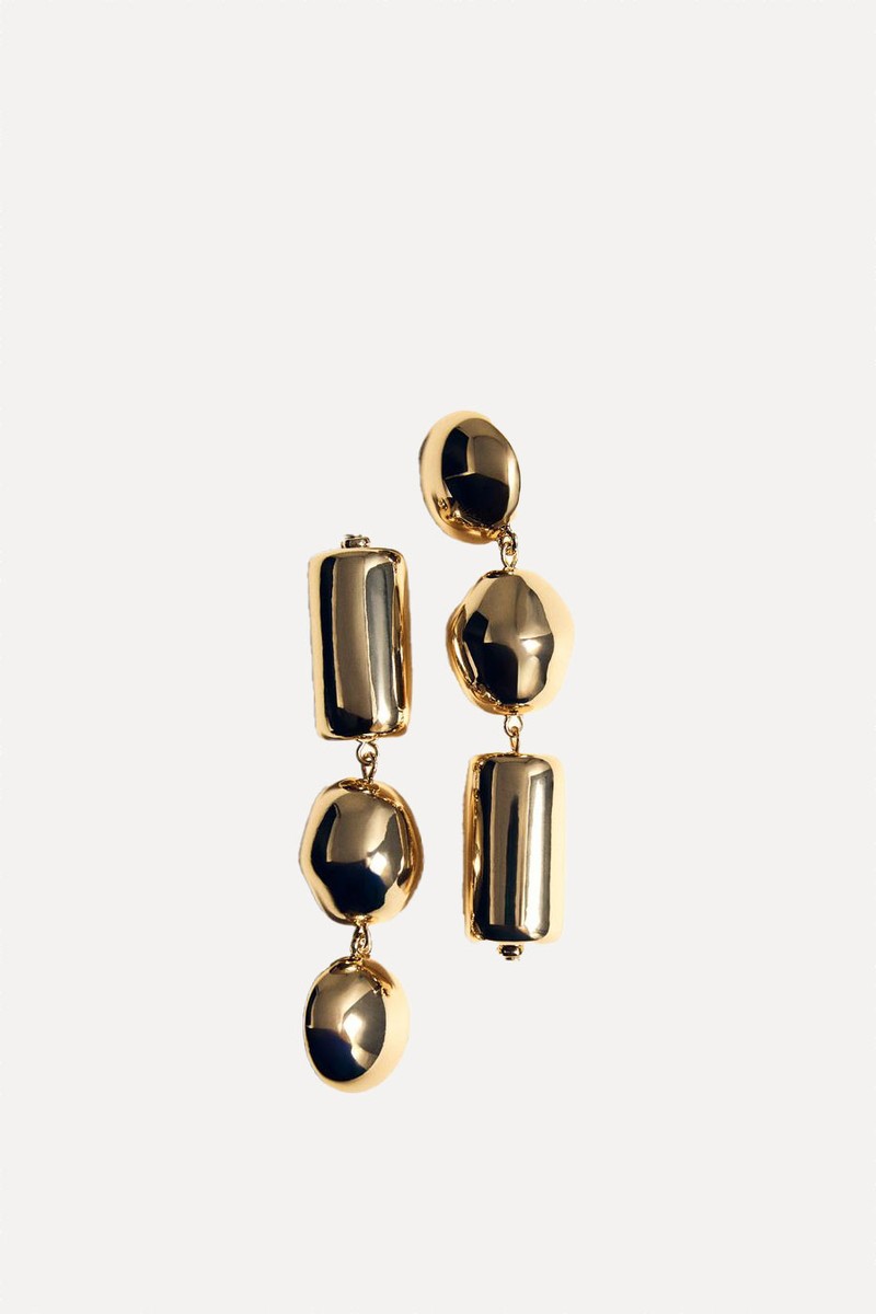 Metal Pendants Earrings from Mango