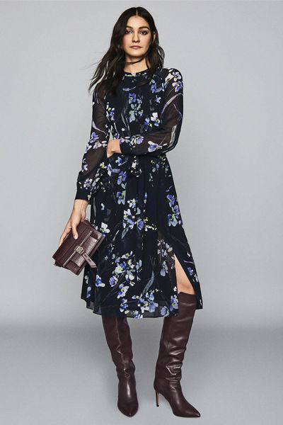 Hetty Floral Printed Midi Dress