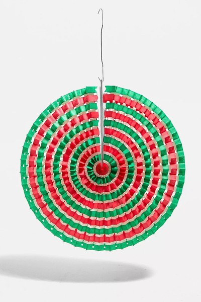 Red & Green Paper Fan from Paper Dreams