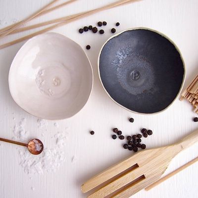 Handmade Ceramic Salt + Pepper Dish