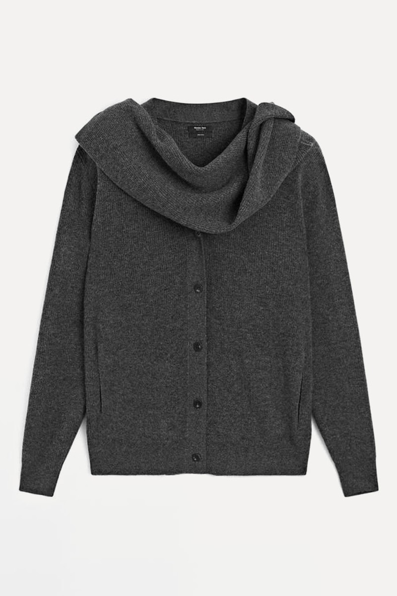 Cardigan With Scarf Detail