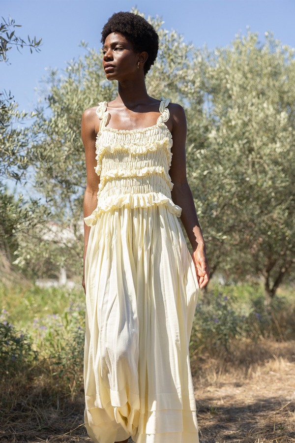 Linen Ruffle Sundress