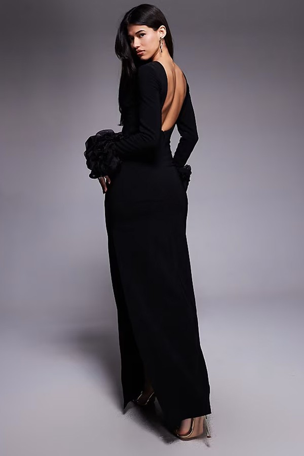 Capsule Long Sleeve Maxi Dress With Statement Sleeves from Mango