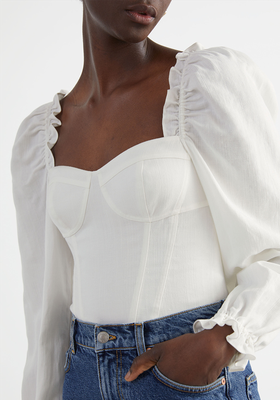Puff Sleeve Corset Detail Blouse from & Other Stories
