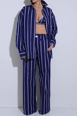 Janeiro Navy Stripe Trousers, £250 | Yaitte 