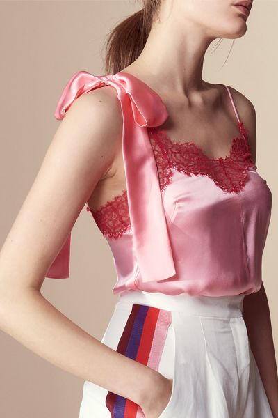 Silk Top With Fine Straps