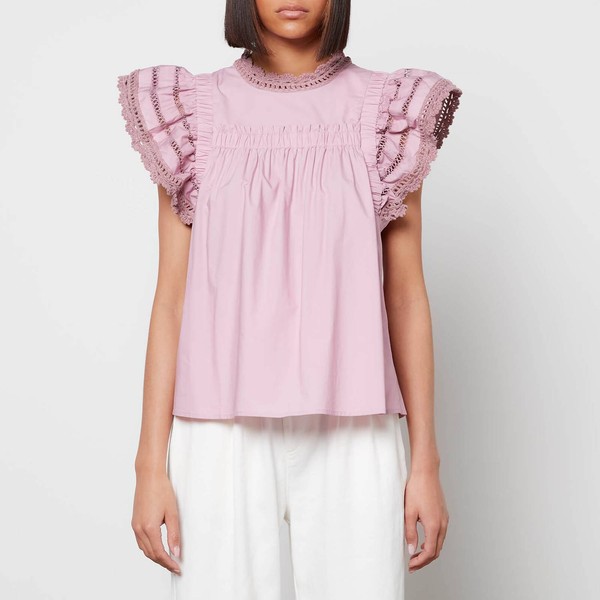 Rylee Crochet Flutter Sleeve Crochet Top from Sea