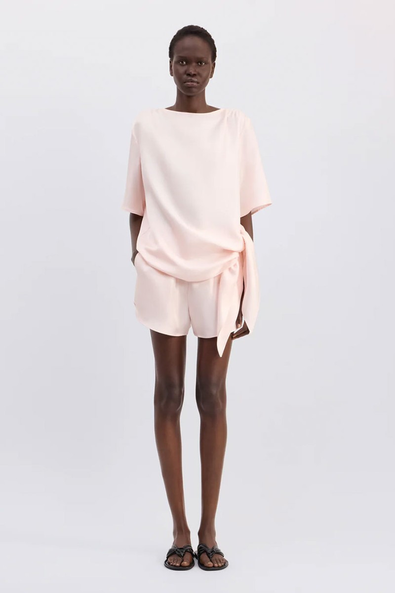 Mano Asymmetric Silk Top from Loulou De Saison