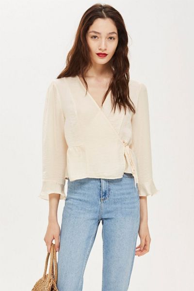 Frill Wrap Blouse from Topshop