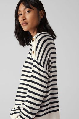 Side Button Relaxed Knit from Whistles