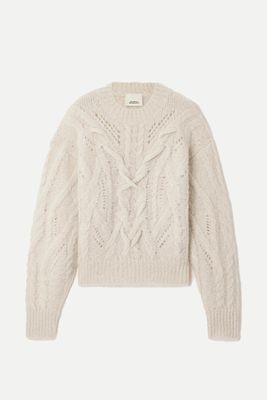 Eline Cable-Knit Mohair-Blend Sweater   from Isabel Marant