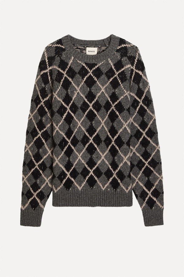 Pratt Argyle Cashmere Jumper from Khaite