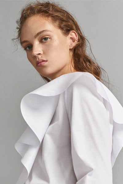 Limited Edition Cotton Ruffle Skirt from Massimo Dutti