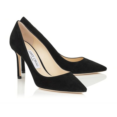 Black Suede Pointy Toe Pumps from Jimmy Choo