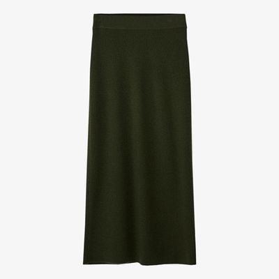 Ribbed Wool Skirt from Massimo Dutti