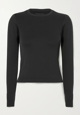 Signature Ribbed Stretch-Knit Top from Cordova