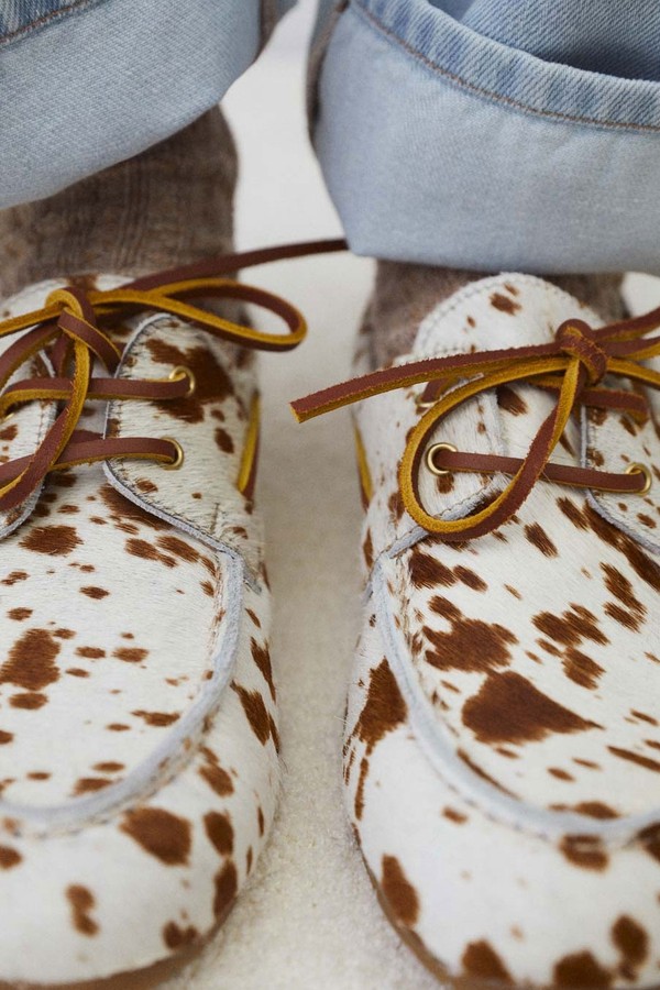 Nautic Animal Print Deck Shoes from Eseoese