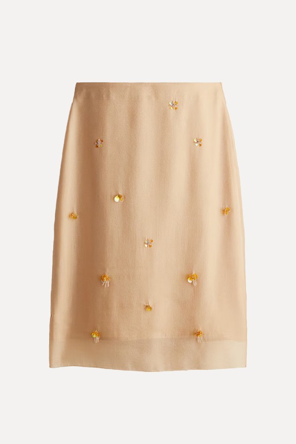 Sheer Embellished Skirt
