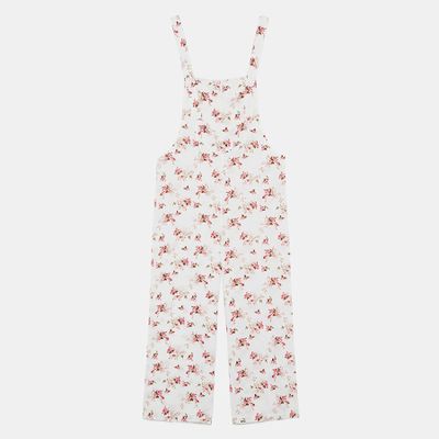 Floral Print Linen Jumpsuit from Zara