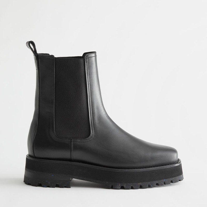 Squared Toe Leather Chelsea Boots from & Other Stories