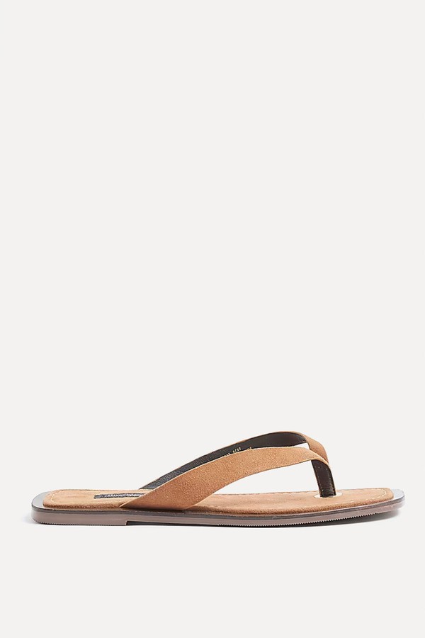 Suede Flat Sandals from River Island