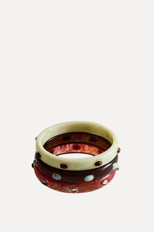 Set Of 3 Combined Resin Bracelets from Mango