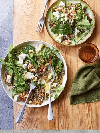 Puy Lentil, Walnut & Blue Cheese Salad