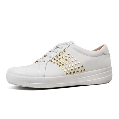 Metal Stud Leather Sneakers