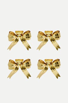 Set Of 4 Bow Napkin Rings from Host Home