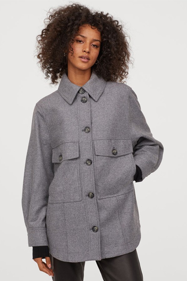 Wool-Blend Shirt Jacket from H&M