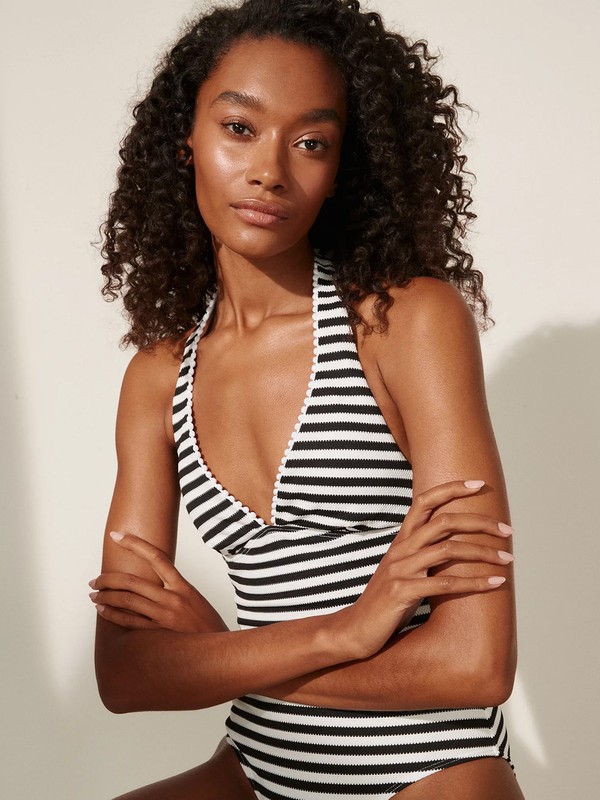 Pom-Pom-Trim Swimsuit from The White Company