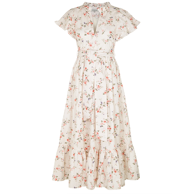 Sofia floral-print cotton midi dress from Lug Von Siga