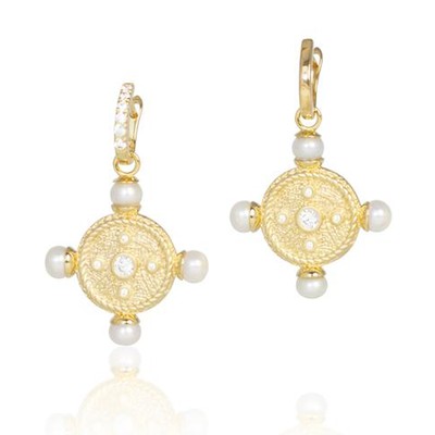 The New Romantics Gold Pearl Earrings