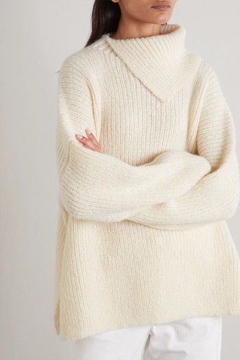 Oversized Ribbed Pima Cotton, Alpaca & Wool-Blend Turtleneck, £435 | Lauren Manoogian