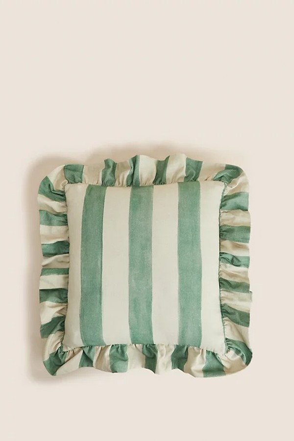 Pure Cotton Striped Cushion from Marks & Spencer