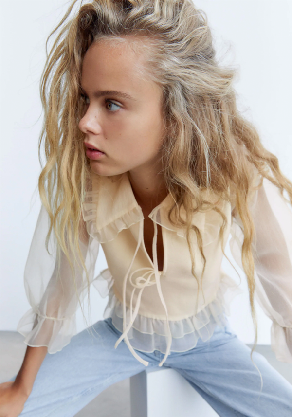 Contrast Knit Top