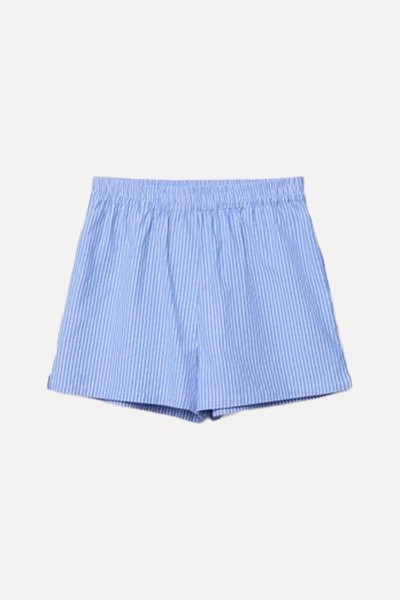 Striped Poplin Boxer Shorts With An Elastic Waistband from Stradivarius