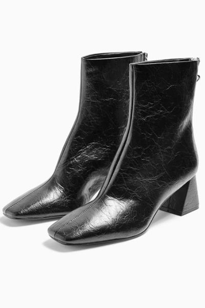 Black Square Toe Boots