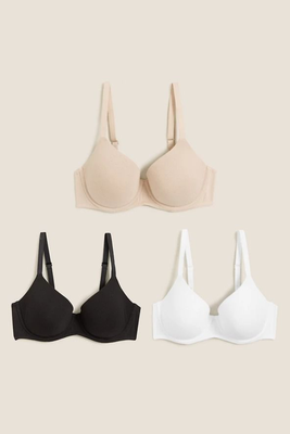 3pk Wired Full Cup T-Shirt Bras A-E from M&S