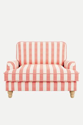 Beatrice Woven Striped Snuggle Chair from Dunelm